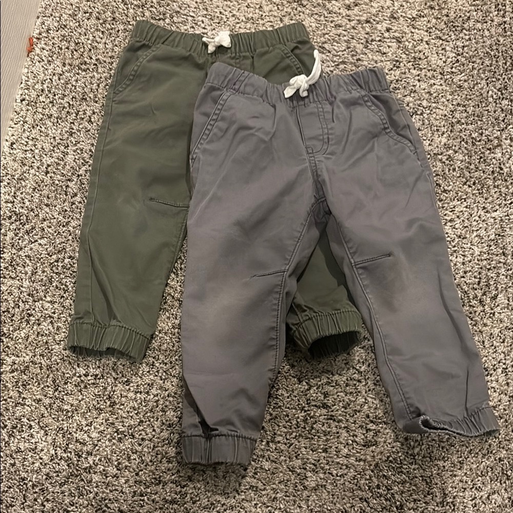 Cat & Jack Kids Joggers - Olive and Charcoal
